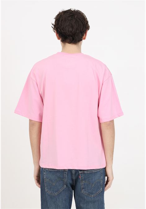 Pink men's and women's t-shirt with logo sewn on the front and back GARMENT WORKSHOP | S4GMUATH021042